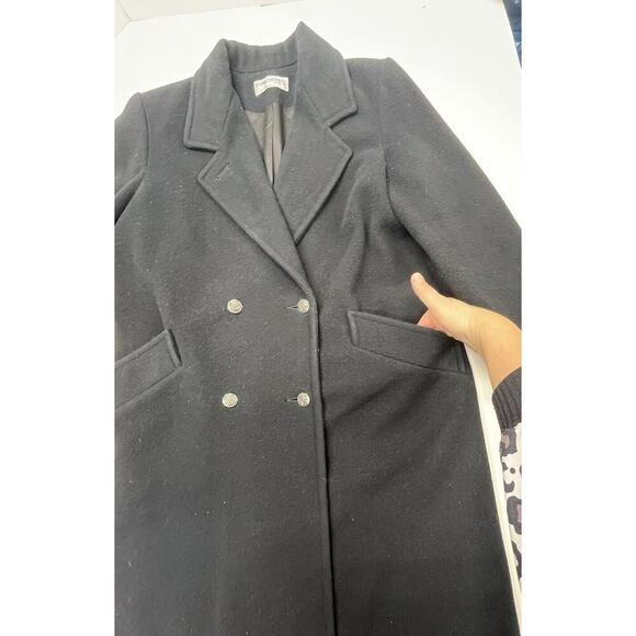 Vintage Woman’s Forecaster of Boston Wool Overcoat Double Breasted Black Size 12 - Picture 4 of 16